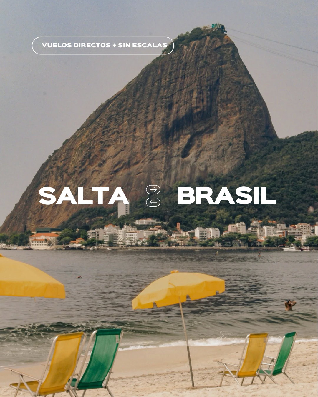 Vuelos directos y sin escalas entre Salta y Brasil.